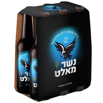 ארגז בירה שחורה נשר 330 מל